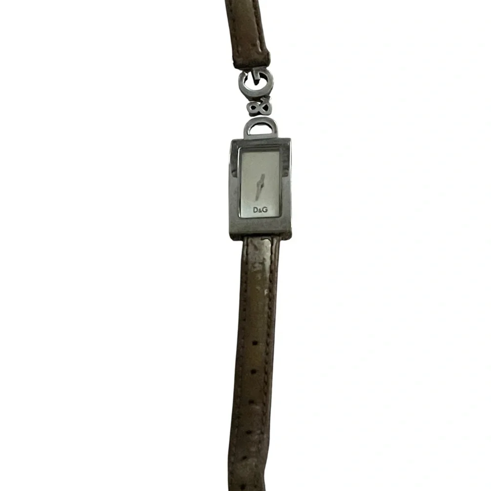 D&C Milano DW0264 Women's Silver Watch with Brown Strap